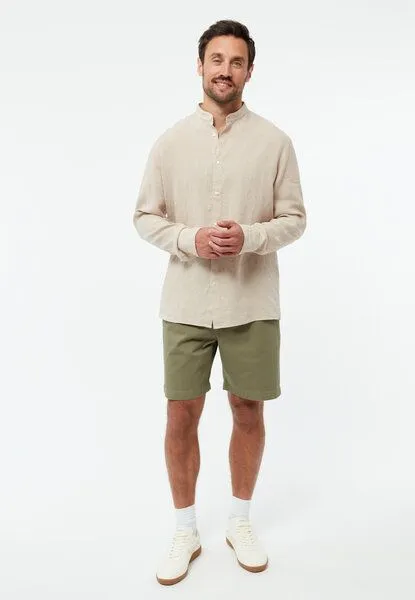 Givn Berlin Givn Berlin Langarm-Hemd Wes, Oat beige linen, – Produktbild 3 von 4