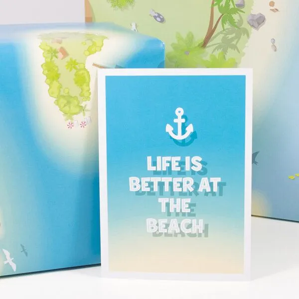 Bow & Hummingbird Bow & Hummingbird Postkarte "Life is better at ..." – Produktbild 1 von 4