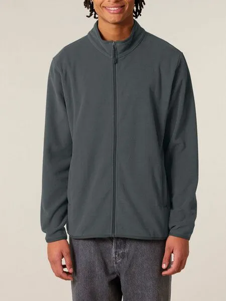 Human Family Human Family Basic Herren Fleecejacke "Clue" aus recyceltem Polyester, Anthrazit, – Produktbild 2 von 4