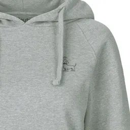 HANDGEDRUCKT HANDGEDRUCKT "König Wuff" Frauen Hoody aus reiner Biobaumwolle (kbA) – Produktbild 1 von 1