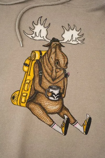 LAKOR LAKOR Hoody aus Bio-Baumwolle - Snooze Moose - Fallen Rock – Produktbild 3 von 3