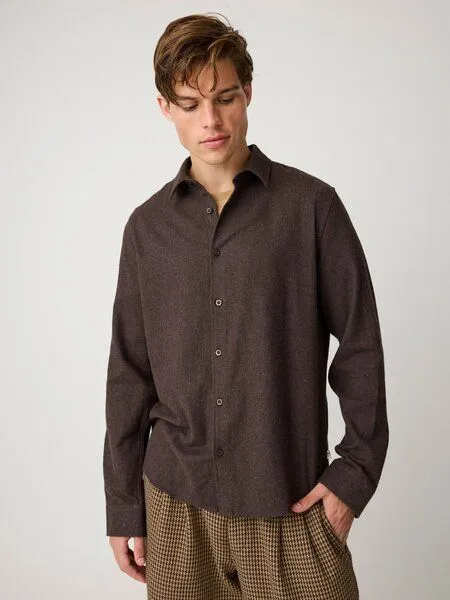 KnowledgeCotton Apparel KnowledgeCotton Apparel Flanellhemd DUNE aus Bio-Baumwolle, Grün-lily-pad, – Produktbild 4 von 4