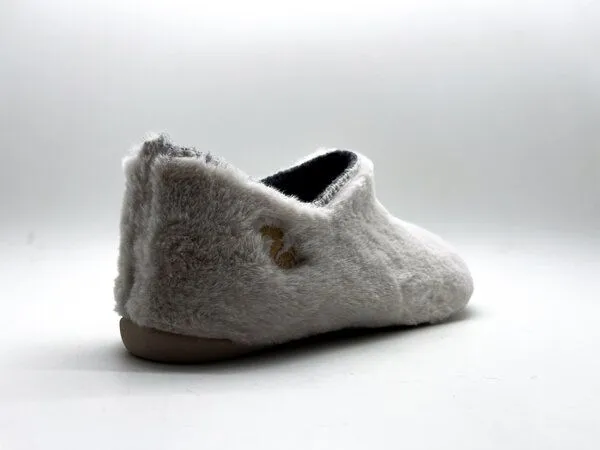 thies Hausschuh "thies ® Rec Slipper Boots" aus rec. Fell, Cream, – Produktbild 4 von 4