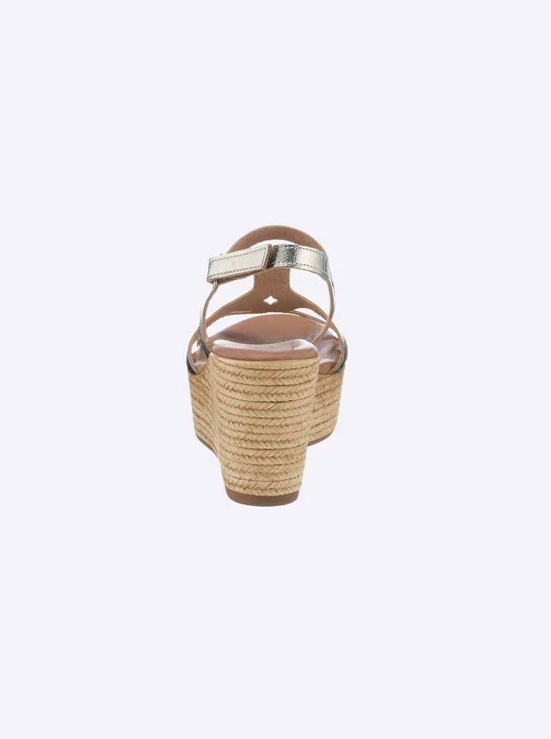 heine Keilsandalette, Goldfarben, – Produktbild 3 von 3