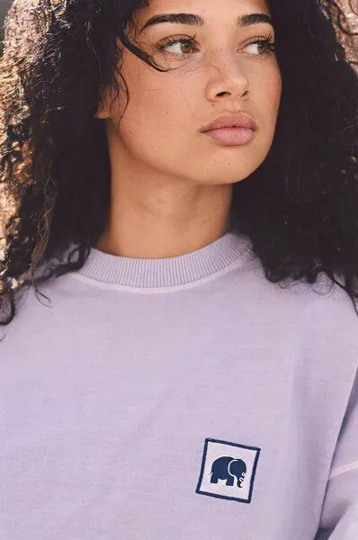 Trendsplant Trendsplant Women's Espliego Pigment Dyed Oversized Sweatshirt Lavender, Lila, – Produktbild 3 von 3