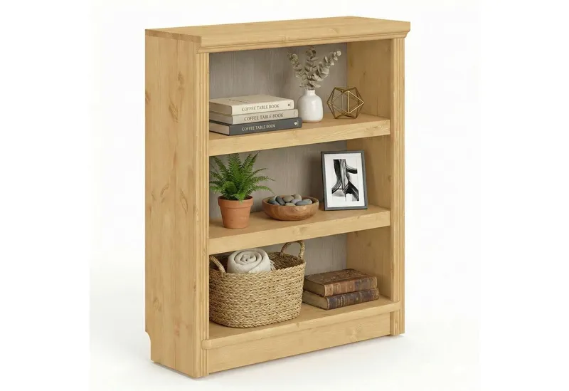 OTTO home Standregal Soeren Regal Bücherregal B/T/H: 80/29/97 cm, massive Kiefer, FSC®-zertifiziert, Beige, – Produktbild 3 von 5