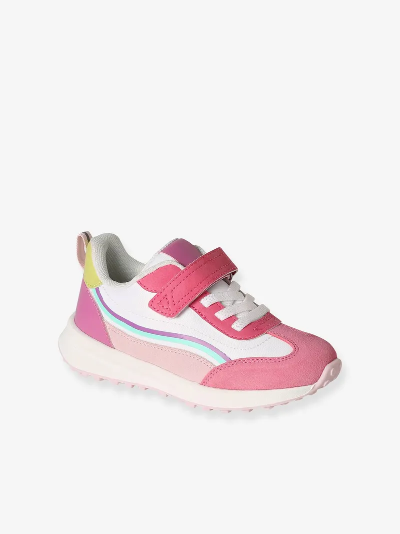 Vertbaudet Vertbaudet Sneakers mit elastischer Schnürung Kinder set, Set rosa, – Produktbild 1 von 4