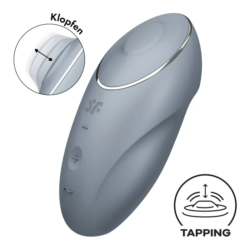 Satisfyer Satisfyer Tap & Climax 1, 11 cm, Grau, – Produktbild 1 von 1