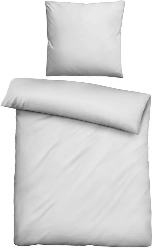 Biberna Biberna Bettwäsche 0470500, hochwertige TENCEL Qualität, Lyocell, 2 teilig, natürlicher Rohstoff, schnelltrocknend, angenehm weich, atmungsaktiv, Grau|silberfarben, – Produktbild 4 von 5