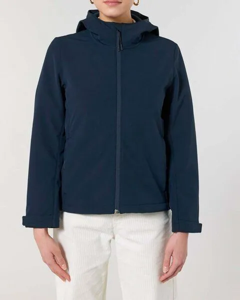 YTWOO YTWOO Damen Eco Softshell Jacke mit Kapuze, Navy, – Produktbild 3 von 3