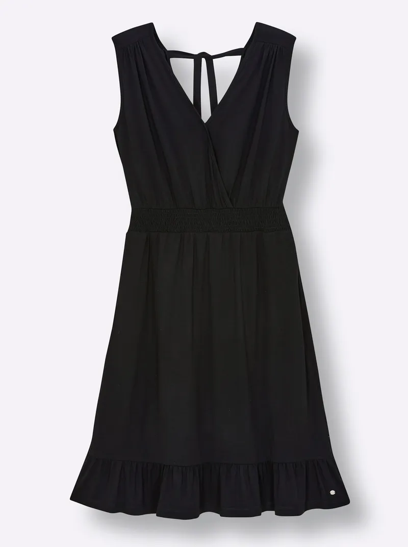sheego Jerseykleid schwarz, Schwarz, – Produktbild 2 von 2