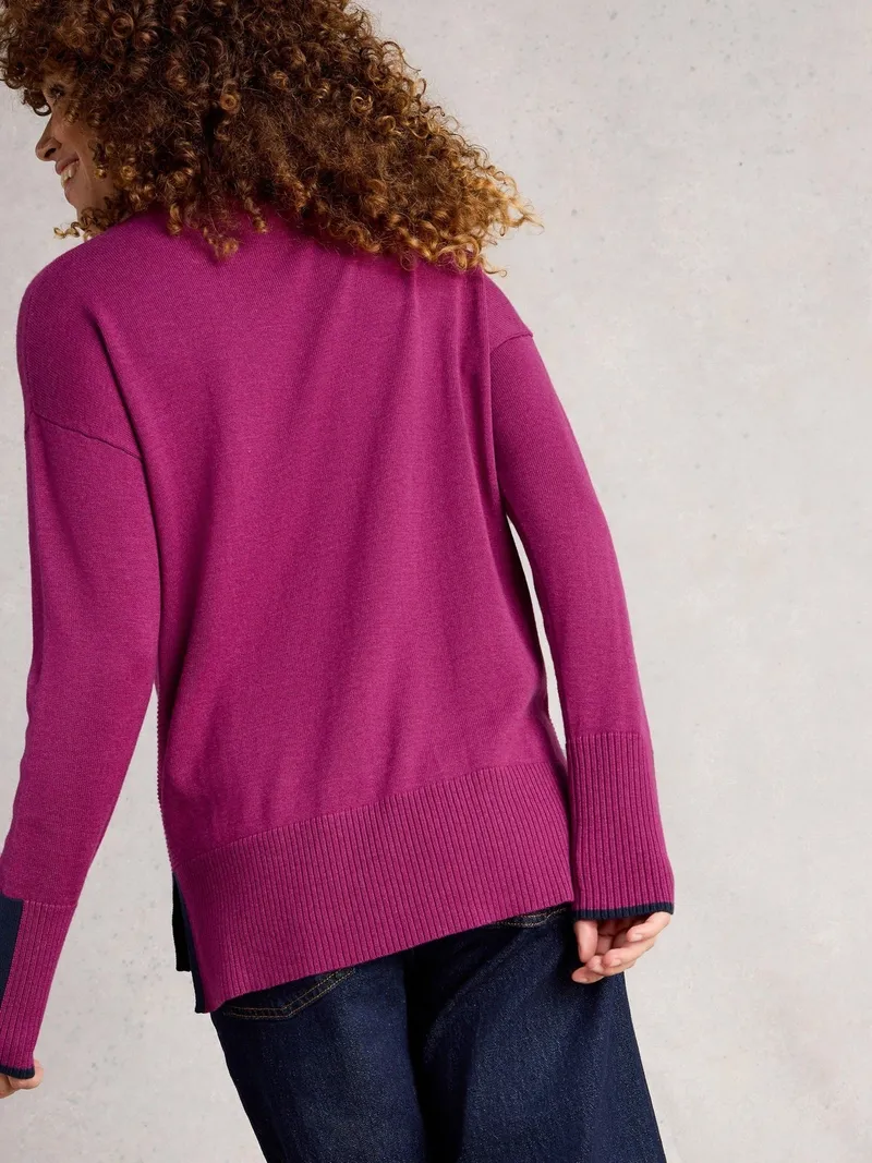 White Stuff Pullover Olive - 40, Dunkelpflaume, – Produktbild 4 von 4