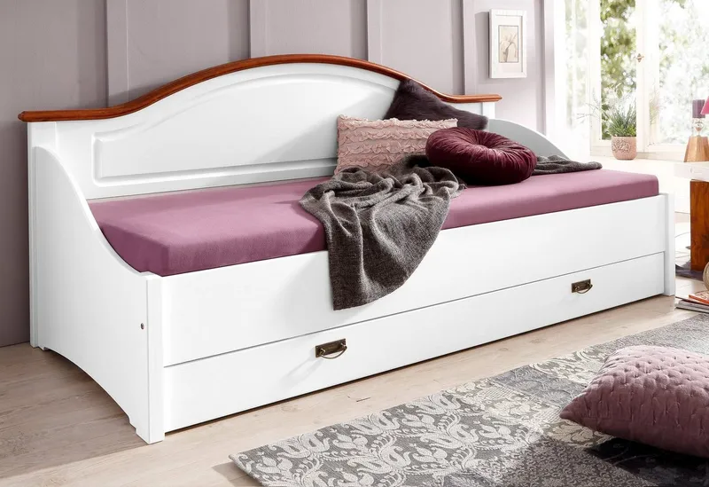 OTTO home Schubkasten Konrad, aus massivem Kiefernholz, FSC®-zertifiziert, mit Kunststoff-Rollen, Weiß, – Produktbild 1 von 5