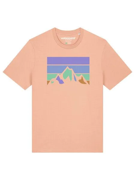 watapparel watapparel T-Shirt Unisex Retro Landscape, Fraiche peche, – Produktbild 2 von 3