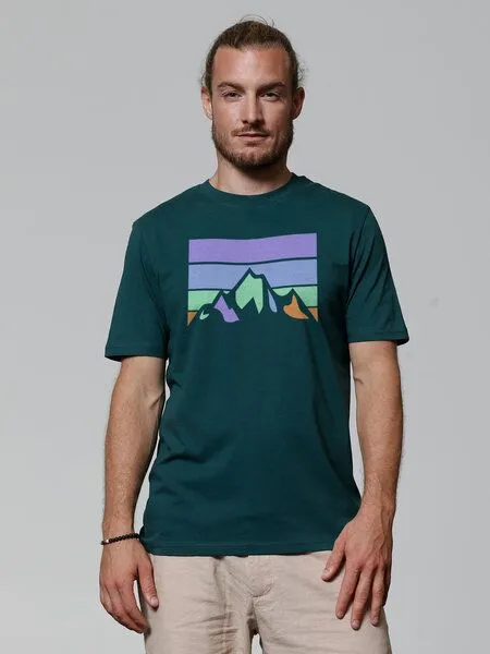 watapparel watapparel T-Shirt Unisex Retro Landscape, Glazed green, – Produktbild 1 von 3
