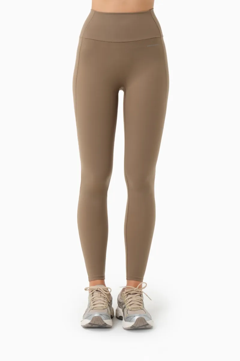 ORGANICATION ORGANICATION Damen vegan Leggings Hohe Taille Linnda Gravel, Hellbraun, – Produktbild 2 von 2