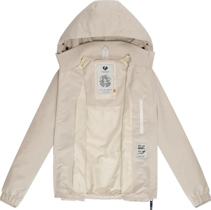 ragwear ragwear Outdoorjacke Dizzie Tech Wasserdichte Damen Übergangsjacke mit großer Kapuze, Braun, – Produktbild 1 von 5