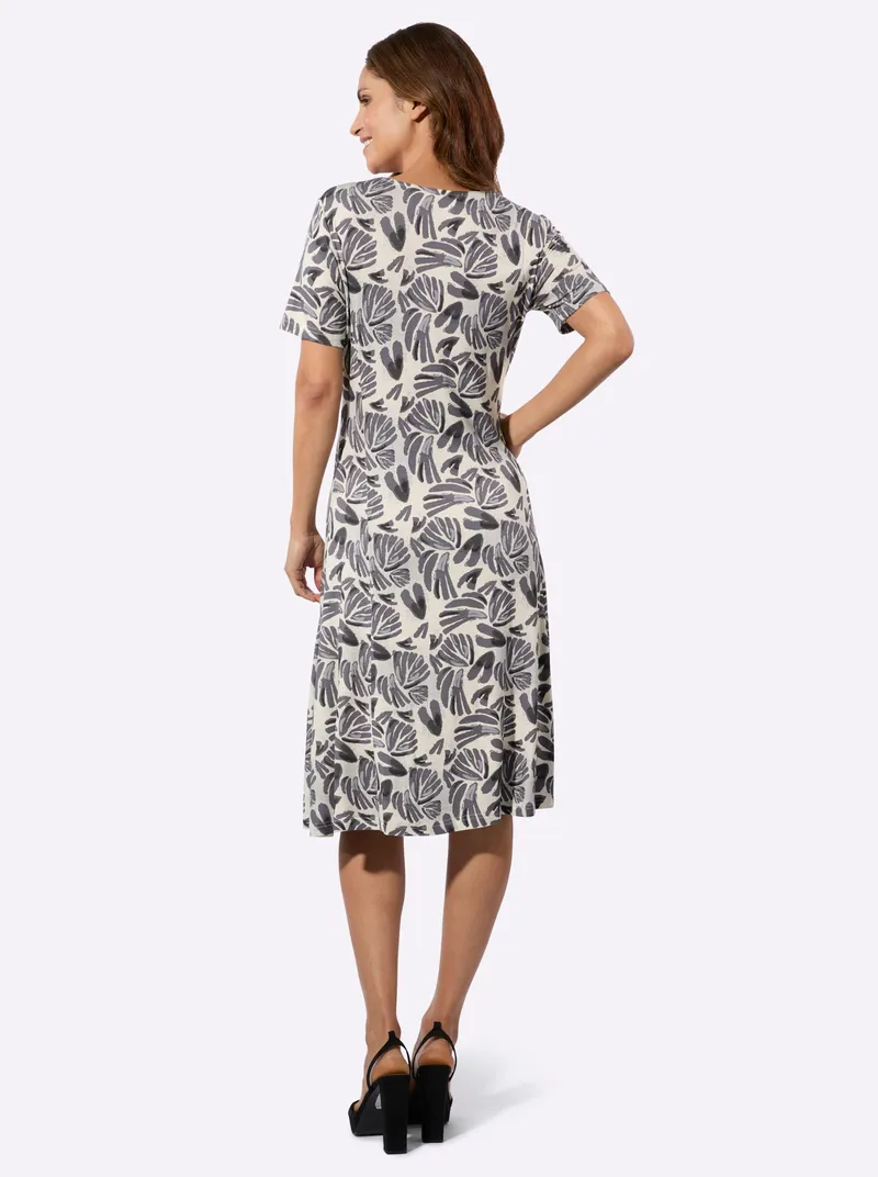 Witt Jerseykleid, Champagner-anthrazit-bedruckt, – Produktbild 2 von 2