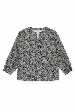 WiDDA WiDDA Damen vegan Bluse Monya Butterfly Mit Fledermausärmeln, Blaugrün/Braun – Produktbild 1 von 1