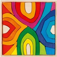 Goki goki Bauklötze aus Holz "Vier Jahreszeiten", 25-teilig, bunt Maße 33 x 33 x 3 cm, Mehrfarbig, – Produktbild 1 von 1