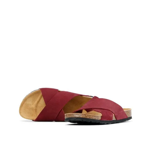 Grand Step Shoes Grand Step Shoes Leder-Sandalen Elisa, Nubuk bordo, – Produktbild 4 von 4