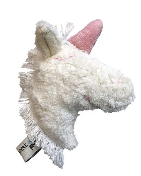 Pat und Patty Pat und Patty Kuscheltier Greifling mit Rassel "Einhorn" Kopf , 100 % Baumwolle-kbA – Produktbild 3 von 6