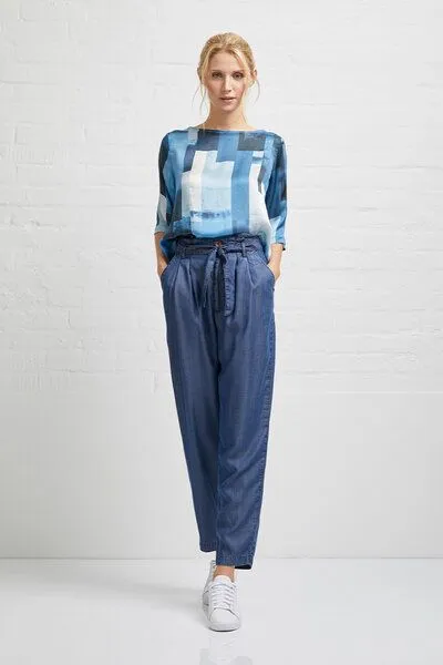 Wunderwerk Wunderwerk TENCEL denim paperbag pant, Blau, – Produktbild 2 von 2