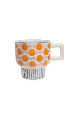Tranquillo Tasse RETROFLORIA – Steinzeug - orange – Produktbild 1 von 1