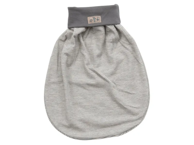 Lilano Lilano Baby Strampelsack Wolle Seide grau-geringelt Gr.1, für die ersten 6 Lebensmonate, Grau, – Produktbild 1 von 2