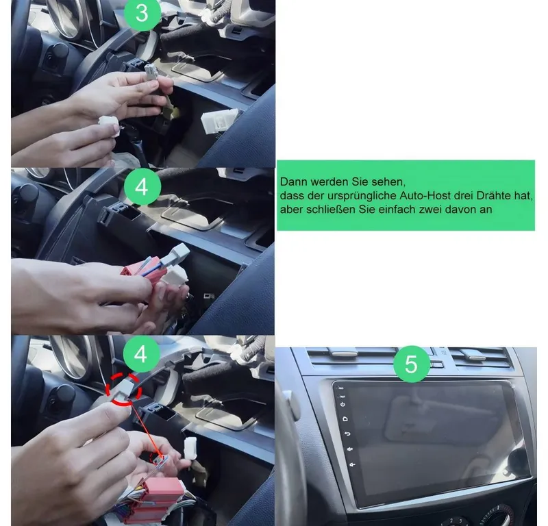 ESSGOO Für Mazda 3 BL 2010-2013 Android 15 Carplay GPS Bluetooth Autoradio (RDS, Digitalradio (DAB), FM), Schwarz, – Produktbild 4 von 5
