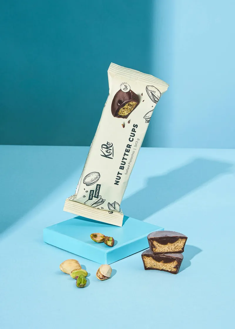 KoRo Bio Nut Butter Cups Salty Pistachio | 3 x 13 g – Produktbild 1 von 4