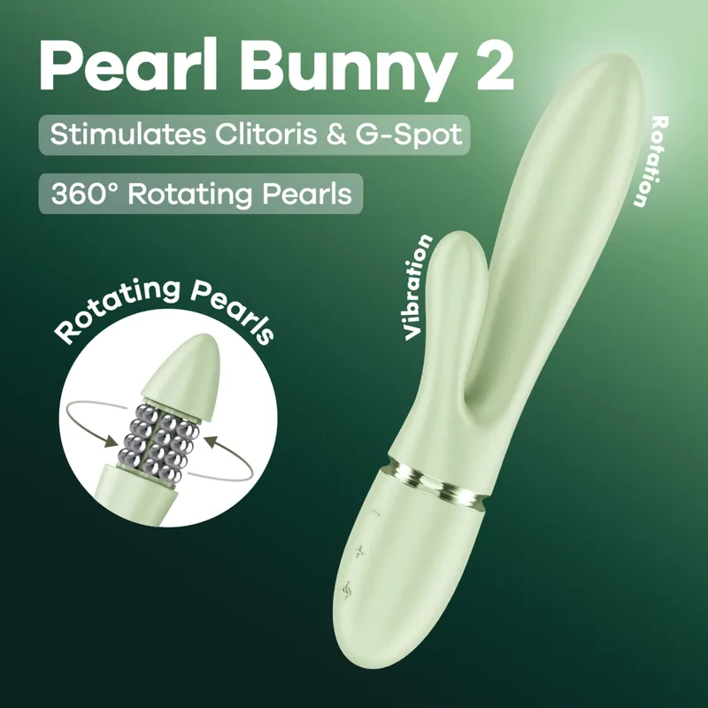 Satisfyer Satisfyer ‘Pearl Bunny 2’, 21 cm, Hellgrün, – Produktbild 1 von 1