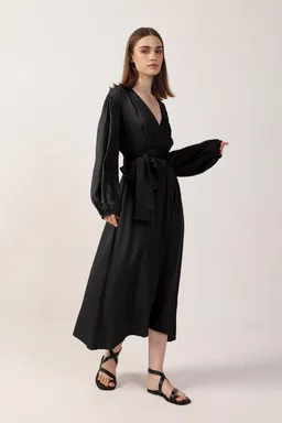 Neu Nomads Neu Nomads Damen vegan Kleid Rachel Langarm Schwarz – Produktbild 1 von 1