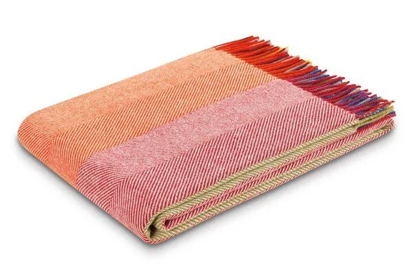 biederlack biederlack Fransenplaid "Colour Lines" mit Wolle und Kaschmir – Produktbild 3 von 4