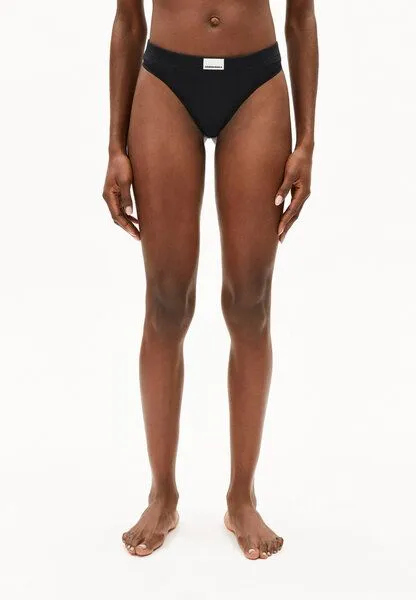 ARMEDANGELS ARMEDANGELS FAARA RIB Damen Ripp-String aus Bio-Baumwoll Mix, Black, – Produktbild 1 von 4