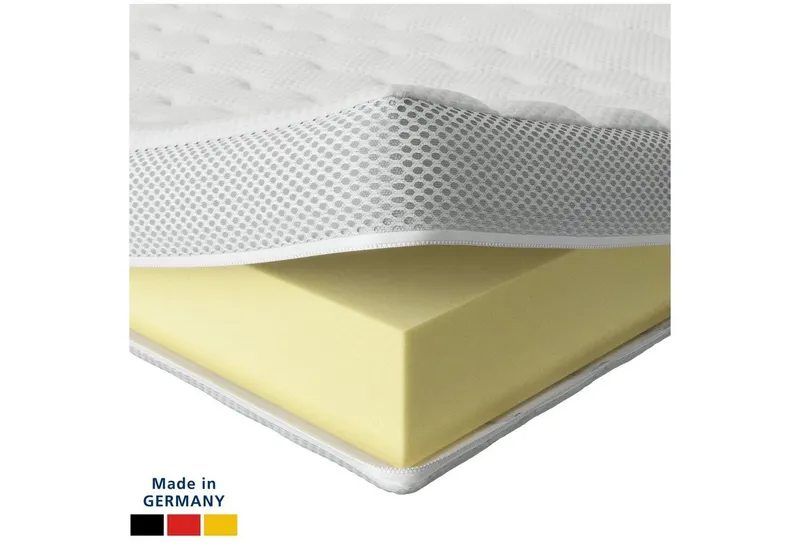 AM Qualitätsmatratzen, Topper Viscoschaum, Premium Visco-Topper, Memory Foam, Druckentlastend, 6 cm hoch, Viscoschaum (6cm), 80x200 cm, Weiß, – Produktbild 1 von 5