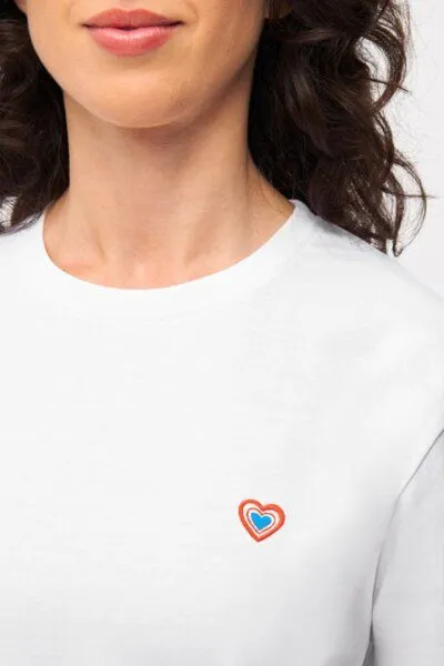 Natural Vibes Natural Vibes T-Shirt Peace and Love Bio GOTS | Bio T-Shirt | Weißes T-Shirt | Herren Damen T-Shirt | – Produktbild 1 von 4