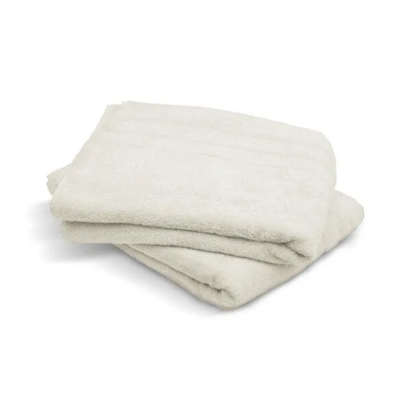 jilda-tex Ocean Safe by Jilda-tex Badetuch / Strandtuch 100% Bio-Baumwolle uni 80x180 cm, Offwhite, – Produktbild 1 von 2