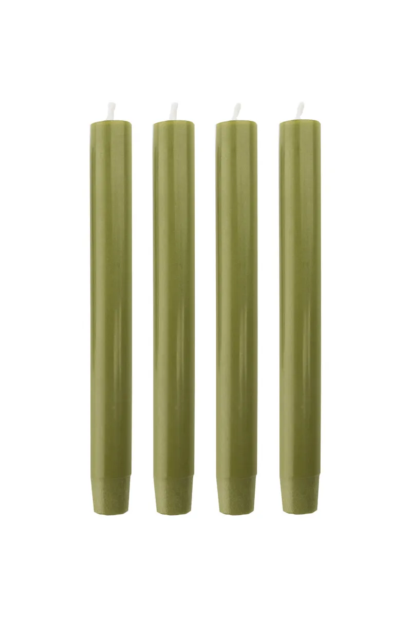 Tranquillo Handgearbeitete Stabkerzen GLUMI grass 4er-Set, 20 cm - grün – Produktbild 1 von 4