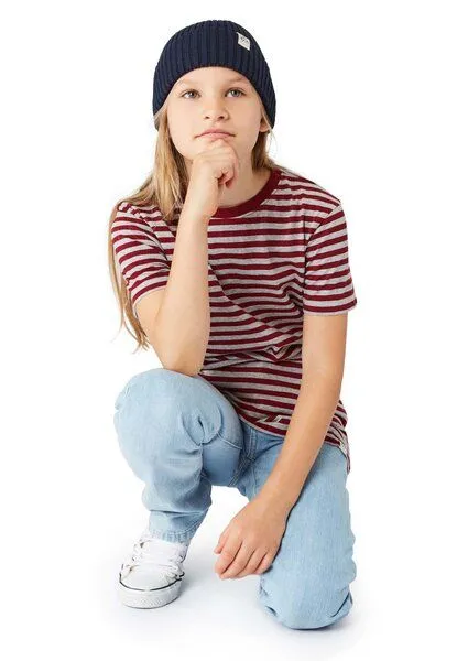 Band of Rascals Band of Rascals Striped T-Shirt, Brick-red, – Produktbild 1 von 3