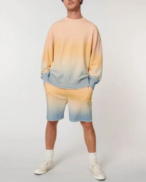 YTWOO YTWOO Oversize Sweatshirt, nachhaltig aus Bio-Baumwolle, Sweater, Unisex, Gelbblau, – Produktbild 3 von 4