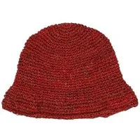short'n'pietz short'n'pietz gehäkelter Sommerhut aus reinen Hanffasern, Rot, – Produktbild 1 von 2