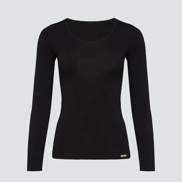 comazo|earth comazo|earth Fairtrade Basic Shirt langarm | GOTS zertifiziert, Schwarz, – Produktbild 4 von 4
