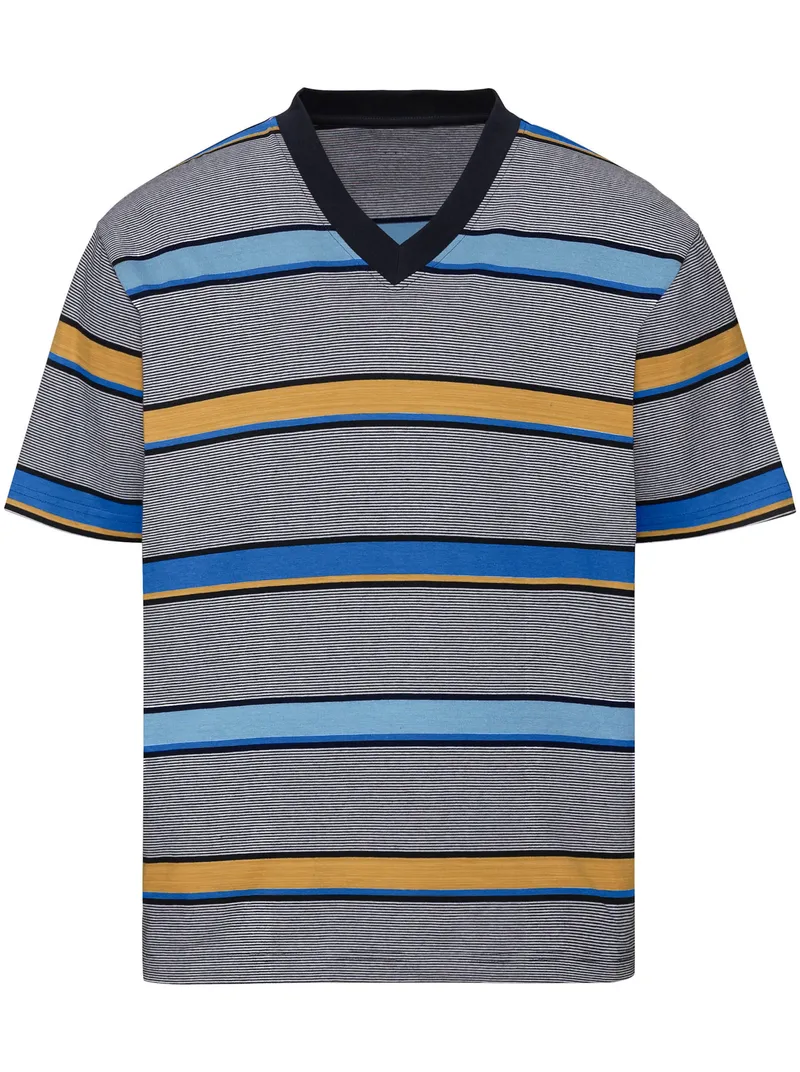 wäschepur men Shorty marine-gelb-gestreift, Marine-gelb-gestreift, – Produktbild 3 von 3