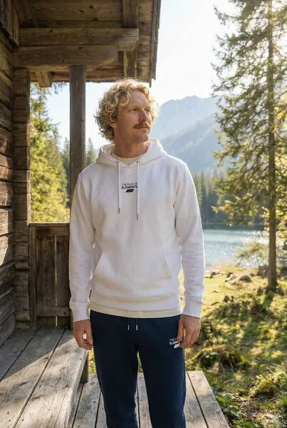 THE FACE OF ELEMENTS The Face of Elements Essential - Regular Fit Hoodie aus 100% Bio-Baumwolle, Off white (weiß), – Produktbild 2 von 4