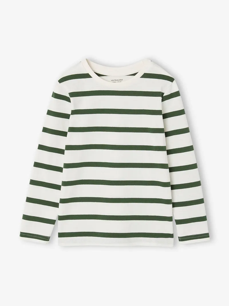 Vertbaudet 3er-Pack Shirts Jungen BASIC salbei, Salbeigrün, – Produktbild 3 von 4