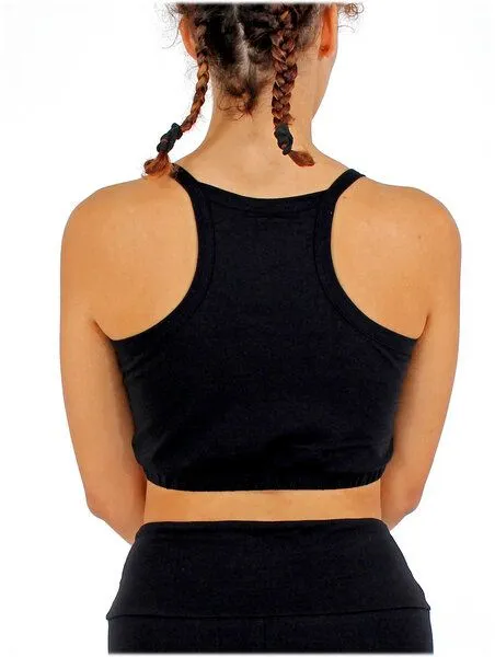 BAGHI BAGHI Yoga Bustier GOTS black-petrol – Produktbild 3 von 4