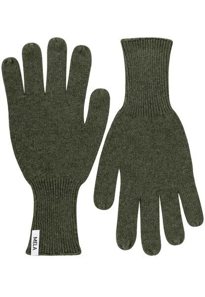 MELA Strick Handschuhe RISHI | von MELA | Fairtrade & GOTS zertifiziert, Grün melange, – Produktbild 1 von 4