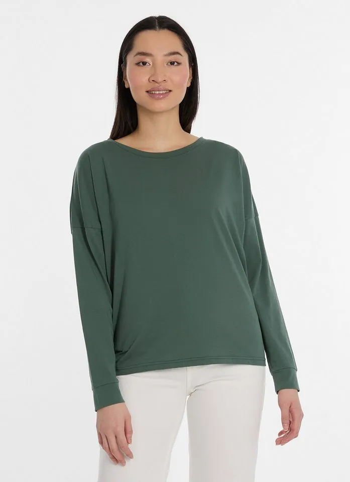 ragwear ragwear Langarmshirt SHIMONA LONG in dezenter Oversized-Form, Grün, – Produktbild 1 von 5