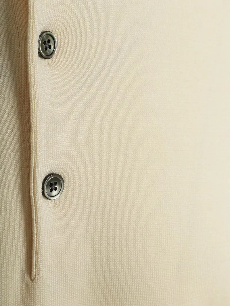Profuomo Profuomo Strick-Poloshirt Ecru - Größe XL, Wollweiß, – Produktbild 4 von 5
